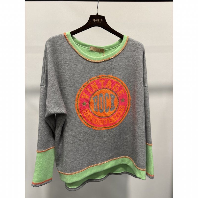 salg af Marta sweatshirt med print i neon farver