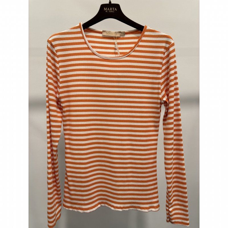 salg af Marta T-shirt med striber i orange